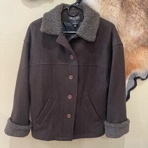 Braeton Wool Jacket Sherpa Collar and Cuffs‎ Small